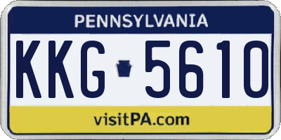 PA license plate KKG5610