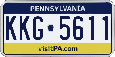 PA license plate KKG5611