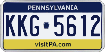 PA license plate KKG5612