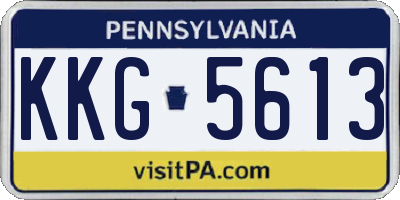 PA license plate KKG5613