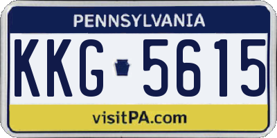 PA license plate KKG5615