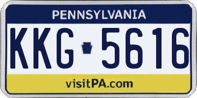 PA license plate KKG5616
