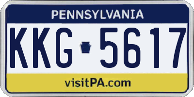 PA license plate KKG5617