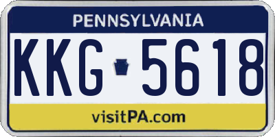 PA license plate KKG5618