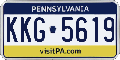 PA license plate KKG5619