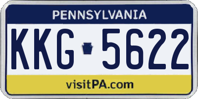 PA license plate KKG5622