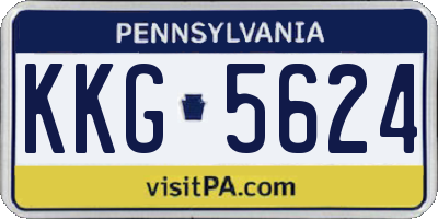 PA license plate KKG5624