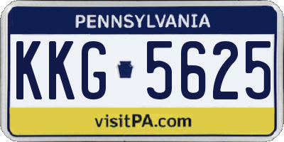 PA license plate KKG5625