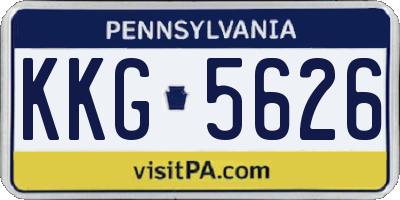 PA license plate KKG5626