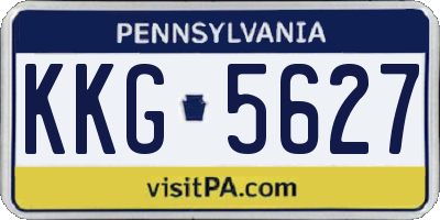 PA license plate KKG5627