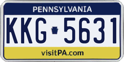 PA license plate KKG5631