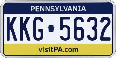 PA license plate KKG5632