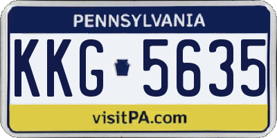 PA license plate KKG5635