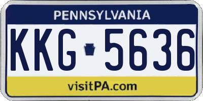 PA license plate KKG5636