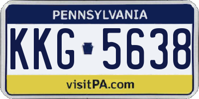 PA license plate KKG5638
