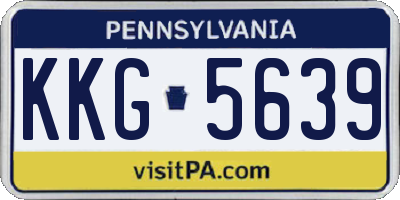 PA license plate KKG5639