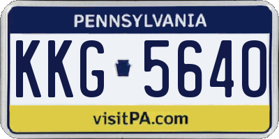 PA license plate KKG5640