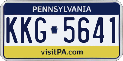 PA license plate KKG5641
