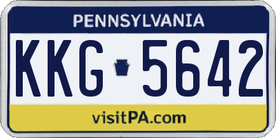 PA license plate KKG5642