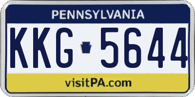 PA license plate KKG5644