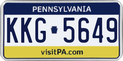 PA license plate KKG5649