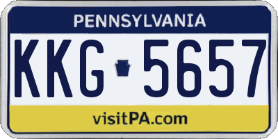 PA license plate KKG5657