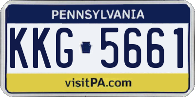 PA license plate KKG5661