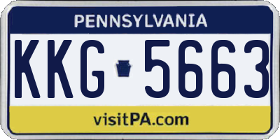 PA license plate KKG5663
