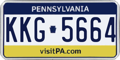 PA license plate KKG5664