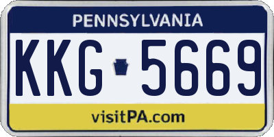 PA license plate KKG5669