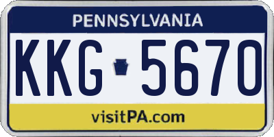 PA license plate KKG5670