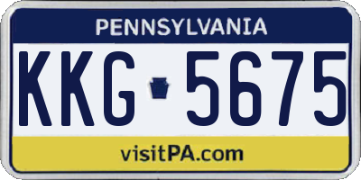 PA license plate KKG5675