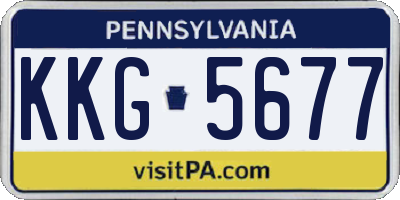 PA license plate KKG5677