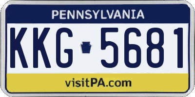 PA license plate KKG5681