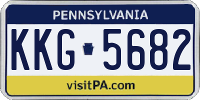 PA license plate KKG5682