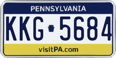 PA license plate KKG5684