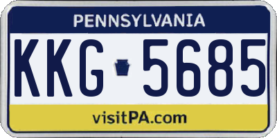 PA license plate KKG5685