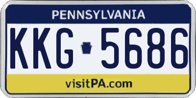PA license plate KKG5686