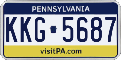 PA license plate KKG5687