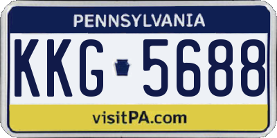 PA license plate KKG5688
