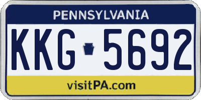 PA license plate KKG5692