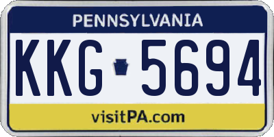 PA license plate KKG5694