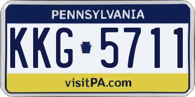 PA license plate KKG5711