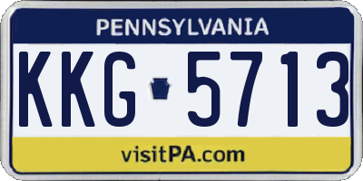 PA license plate KKG5713