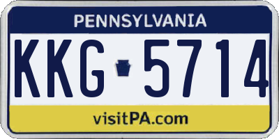 PA license plate KKG5714