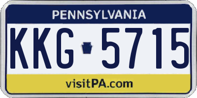 PA license plate KKG5715