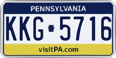 PA license plate KKG5716