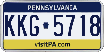 PA license plate KKG5718