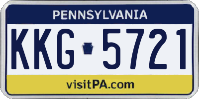 PA license plate KKG5721