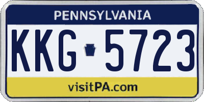 PA license plate KKG5723